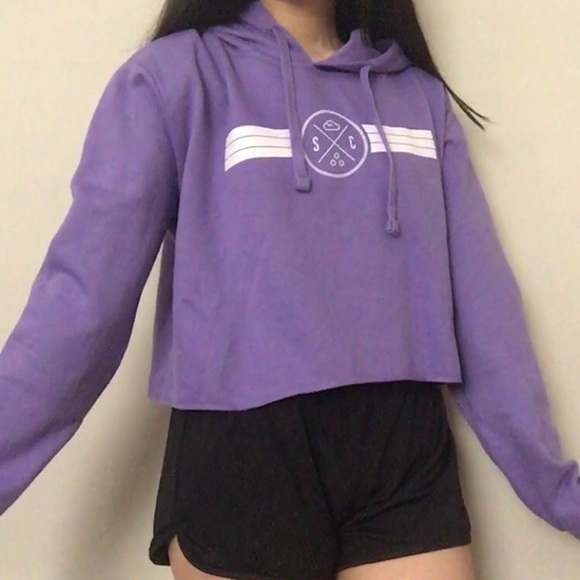 Sand Cloud Lilac Purple Crop Top Hoodie - Picture 5 of 9